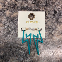 Clover bolt earring