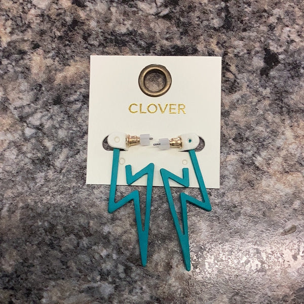 Clover bolt earring