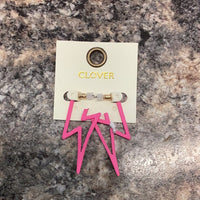 Clover bolt earring