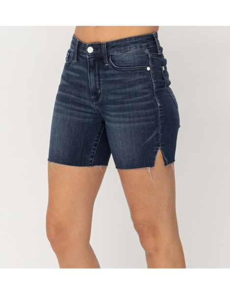 Judy Blue Mid Length Cutoff Shorts