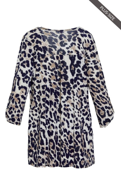 Navy Leopard Classy Kimono