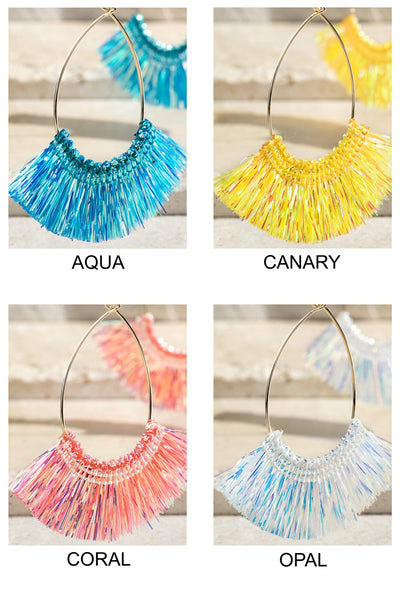 Foil Tassel Earrings