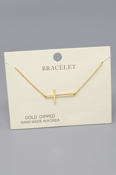 Dainty Cross Bracelet
