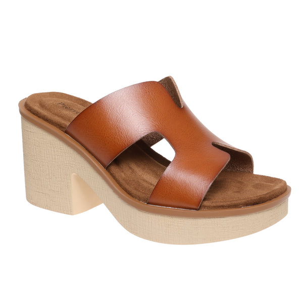 Wedge Sandal Pierre Dumas Tan Sandals Pierre Dumas Clue-16 New Tan